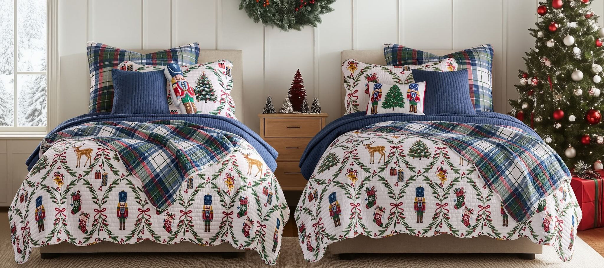 Levtex Home -Levtex Home Christmas Festive Nutcracker Quilt Set Slide min