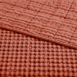 Mills Waffle Adobe Quilted Throw - Levtex Home -Levtex Home GUEST 04f30770 a98c 4e58 8418 c1b73807e180