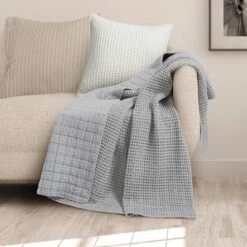 Mills Waffle Quilted Throw - Levtex Home -Levtex Home GUEST 08c59f78 9351 4641 9c42 0d1b84baf945