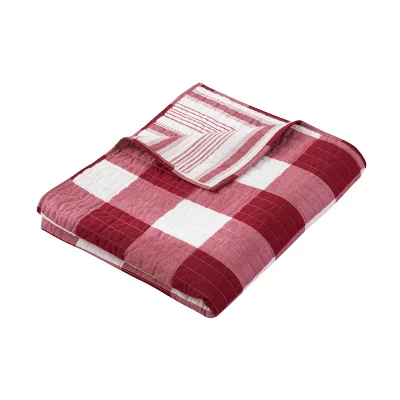 Camden Red Quilted Throw - Levtex Home 3 Camden Red Quilted Throw - Levtex Home