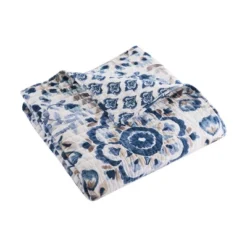 Lorrance Blue Quilted Throw - Levtex Home -Levtex Home GUEST 6c660952 108e 4ef4 8cb2 f65323441909