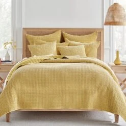 Mills Waffle Ochre Euro Sham Set Of 2- Levtex Home 7 Mills Waffle Ochre Euro Sham Set Of 2- Levtex Home -Levtex Home GUEST 76bd820e 211c 4242 a3b7 2cb03db8066e