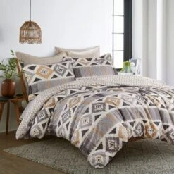 Santa Fe Duvet Set - Grey, Cream & Tan - Levtex Home -Levtex Home GUEST 777d9b28 b251 4574 ac68 2c9e3d188885