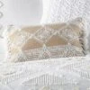 Harleson - Diamond Ikat Tassel Pillow - Natural Tan & White - Levtex Home 2 Harleson - Diamond Ikat Tassel Pillow - Natural Tan & White - Levtex Home -Levtex Home GUEST 7b094893 4898 42fd 9e16 d88db7797d74