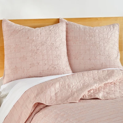 Bowie Blush Euro Sham Set Of 2 - Levtex Home 3 Bowie Blush Euro Sham Set Of 2 - Levtex Home