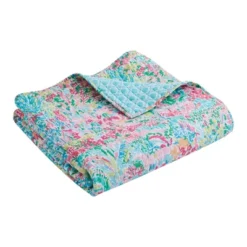Karola Floral Quilted Throw - Levtex Home -Levtex Home GUEST bc8c99ee 7cc8 4863 a088 c7ec786c3715