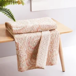 Spruce Blush Quilted Throw - Levtex Home