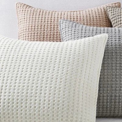 Mills Waffle Square Decorative Pillow - Levtex Home 5 Mills Waffle Square Decorative Pillow - Levtex Home - Image 3