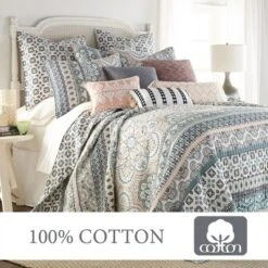 Addie Floral Quilt And Pillow Sham Set - Levtex Home 9 Addie Floral Quilt And Pillow Sham Set - Levtex Home -Levtex Home GUEST cf2cec6b 3cd1 4d9e 8a36 863ca093703e