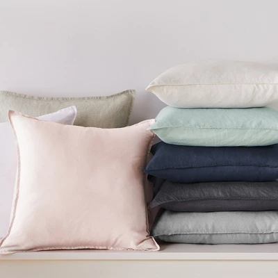 100% Linen - Square Decorative Pillow Cover Set - 2pk - Levtex Home 5 100% Linen - Square Decorative Pillow Cover Set - 2pk - Levtex Home - Image 3