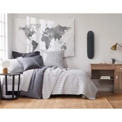 Grey Sateen Twin-XL 3pc Sheet Set - Levtex Home -Levtex Home GUEST dc53a7ac 7083 41b1 8360 a646f7f67e1b 1