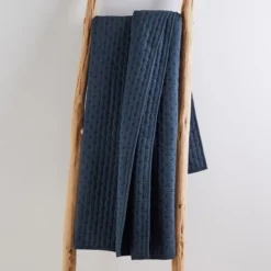 Cross Stitch Navy Quilted Throw- Levtex Home -Levtex Home GUEST e6411de4 1091 4092 a3d8 e75e70922628