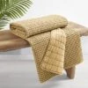 Mills Waffle Ochre Quilted Throw- Levtex Home