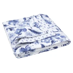 Linnea Blue Floral Quilted Throw - Levtex Home -Levtex Home GUEST ed9512e8 da6a 49f1 b6d1 beea82eb30bc
