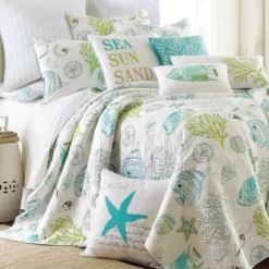 Biscayne Quilt Set - Teal, Green, Aqua - Levtex Home -Levtex Home GUEST f10ef940 b037 40d0 a1ff aa4b67ac2dc7